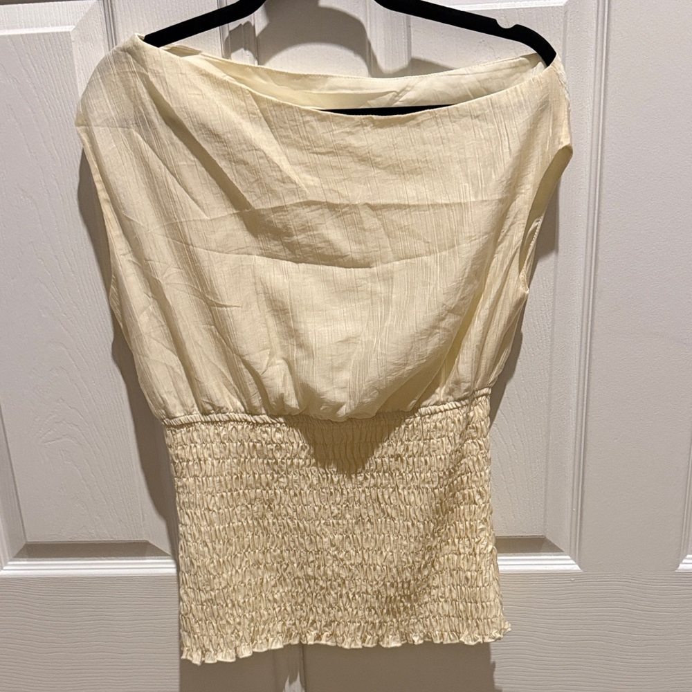 Missguided Cream Off-Shoulder Blouse